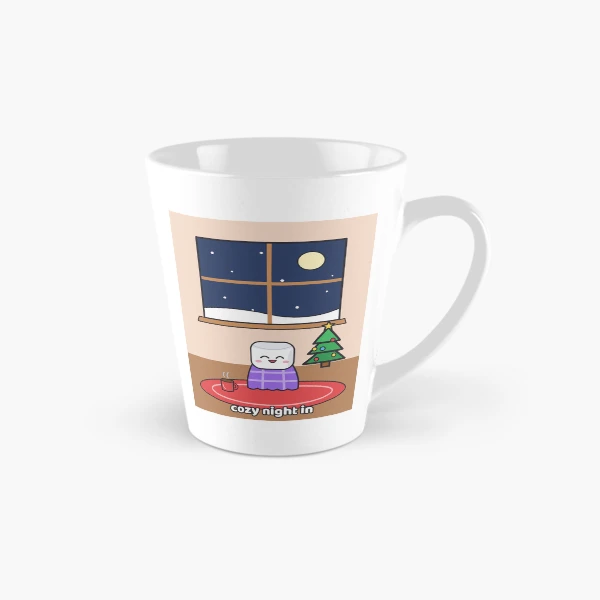 Cozy Night In - Pip Marshmallow by the Winter Window — Classic Mug by BiMood