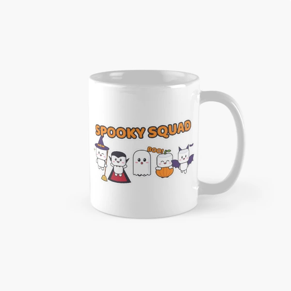 Spooky Squad - Cute Halloween Pip Marshmallow Crew — Classic Mug by BiMood