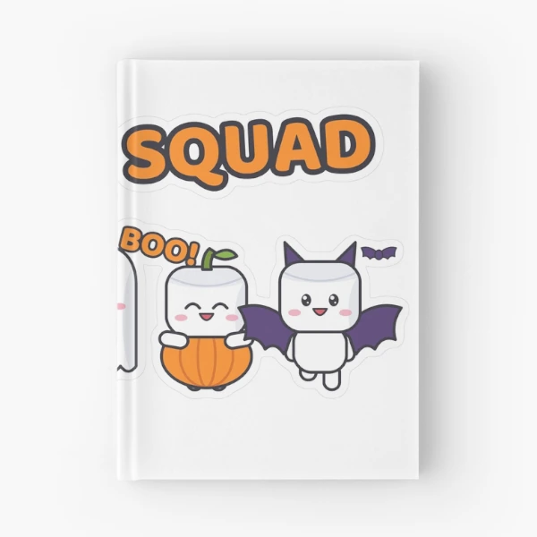 Spooky Squad - Cute Halloween Pip Marshmallow Crew — Spiral Notebook by BiMood
