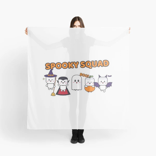 Spooky Squad - Cute Halloween Pip Marshmallow Crew — Scarf by BiMood