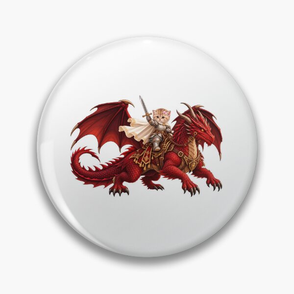 Item preview, Knight Kitten - Warrior cat - Meme cat with red dragon designed and sold by t-patterns.