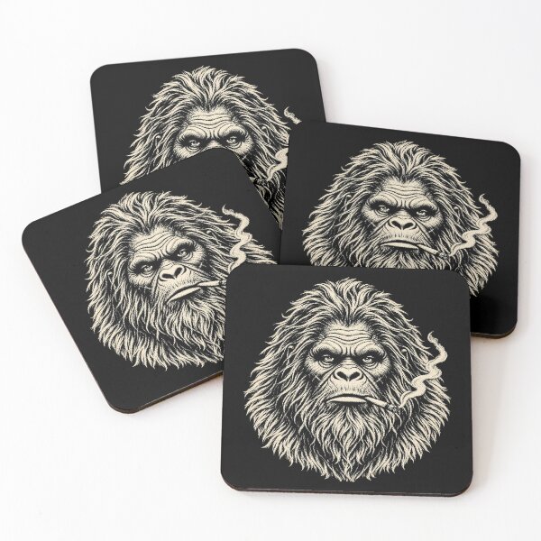 Item preview, Bigfoot Smoking Vintage Sasquatch Cryptid Art designed and sold by Kladhadredo.