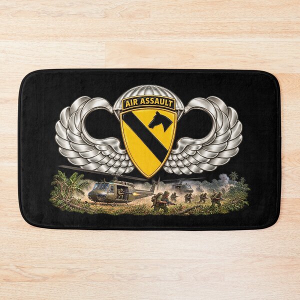 Item preview, 1st Cavalry Div Air Assault w Basic Airborne Badge  with Air Assault Scene - 3D - Transparent designed and sold by Military Insignia Products.