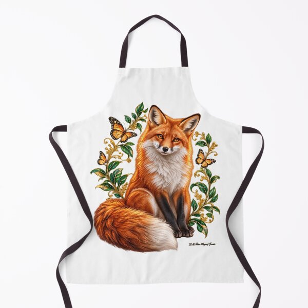 Item preview, Enchanted Woodland Fox – Red Fox with Butterflies and Botanical Art designed and sold by BlingandGifts.