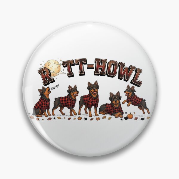 Item preview, Funny Halloween Rottweiler ROTT-HOWL Spooky Dog Autumn Leaves designed and sold by elisarasada.