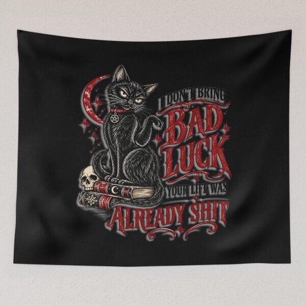 Item preview, Gothic Black Cat Witch Occult Dark Humor Bad Luck Vintage Halloween designed and sold by Ladys-Gents.