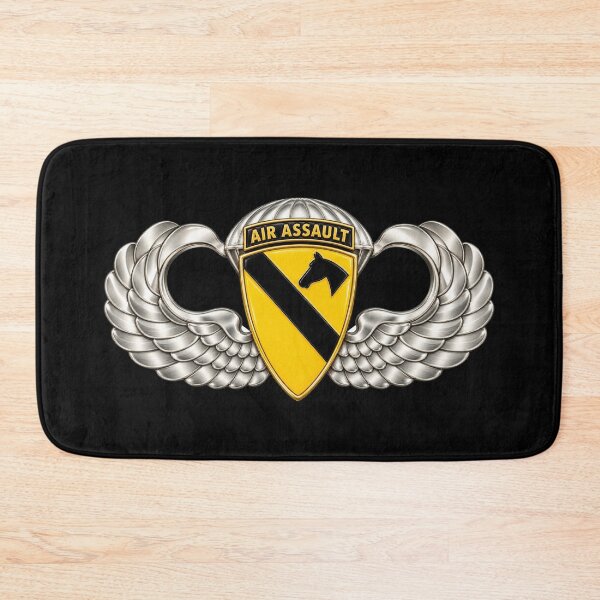 Item preview, 1st Cavalry Div Air Assault w Basic Airborne Badge - 3D - Transparent designed and sold by Military Insignia Products.