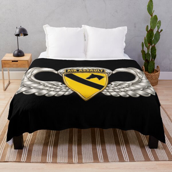 Item preview, 1st Cavalry Div Air Assault w Basic Airborne Badge - 3D - Transparent designed and sold by Military Insignia Products.