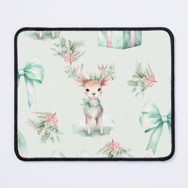 Item preview, Watercolor Christmas Deer Bows Presents designed and sold by Feeling Artsy.