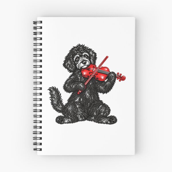 Item preview, Black Dog Playing Violin Funny Music Lover designed and sold by Kladhadredo.