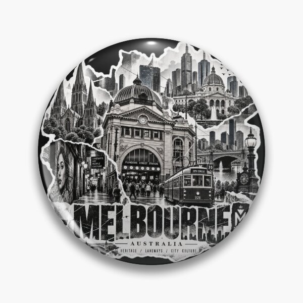 Item preview, Melbourne Monochrome — Heritage Meets Street Culture designed and sold by URBIVO.