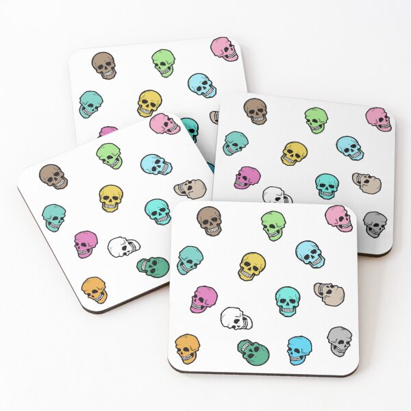 Item preview, Minimalist Colorful Skull Pattern designed and sold by DaliMustache.