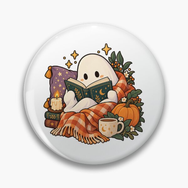Item preview, Cute Ghost Reading Book Spooky Autumn Bookworm designed and sold by Apex Designs.
