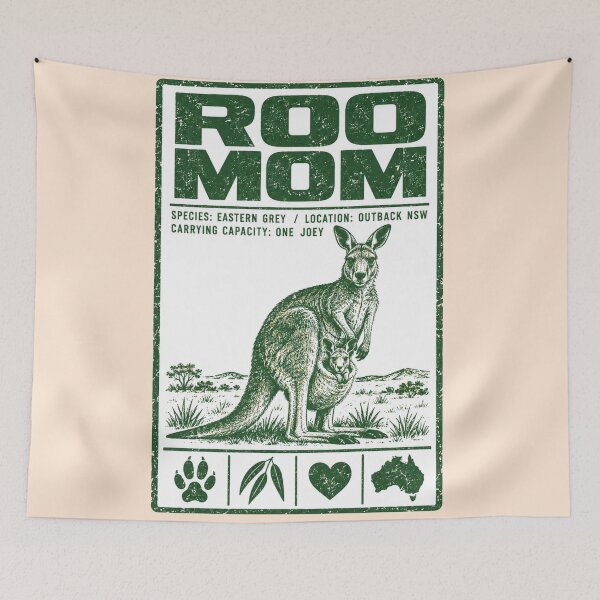 Item preview, Roo Mom Kangaroo Australian Mother Joey designed and sold by Yellowriversss.