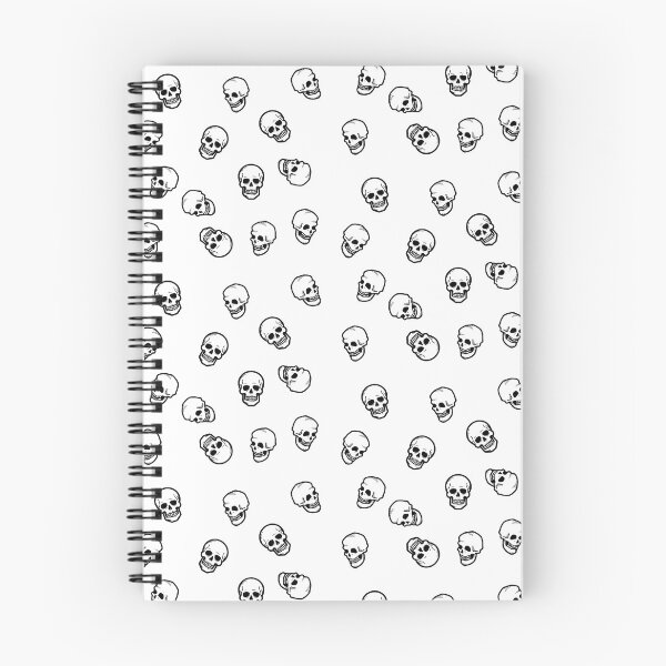 Aperçu de l'œuvre Motif minimaliste de crâne noir et blanc créée et vendue par DaliMustache.