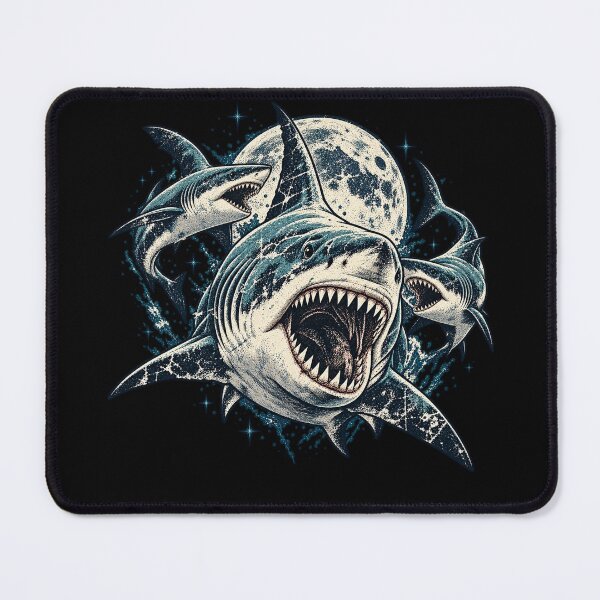 Item preview, Great White Sharks Full Moon Ocean Predator designed and sold by Kladhadredo.
