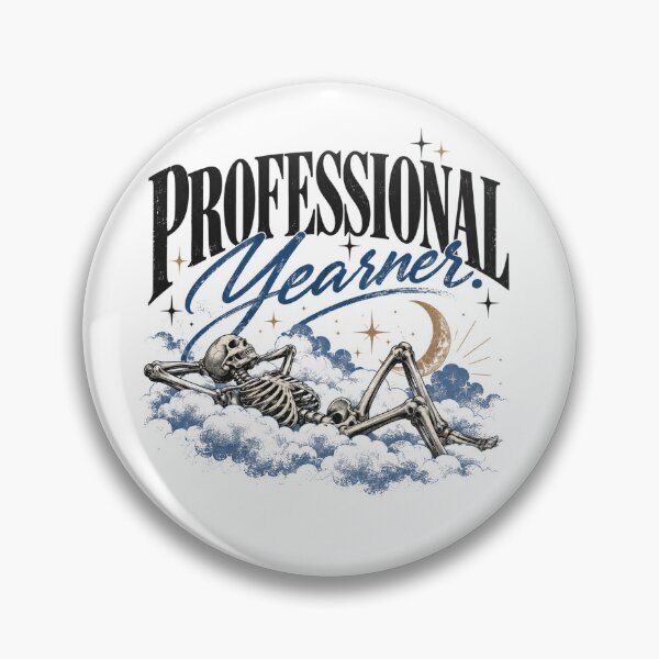Item preview, Professional Yearner Skeleton, Vintage Celestial Graphic, Gothic Moon & Stars, Dark Aesthetic Retro designed and sold by CyberArtistOne.