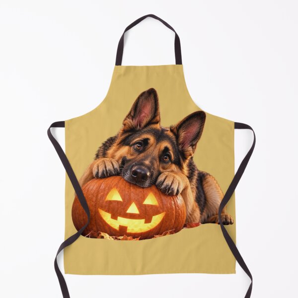 Artikelvorschau, German Shepherd Halloween Pumpkin Ghost Dog entworfen und verkauft von gushtera.