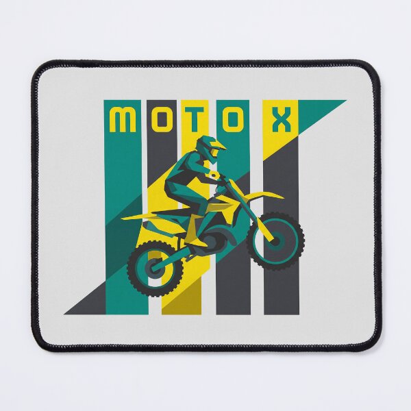 Item preview, Moto X Motocross Rider Retro Vertical Stripes Geometric Graphic designed and sold by KiwiRider.