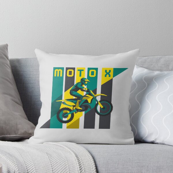 Item preview, Moto X Motocross Rider Retro Vertical Stripes Geometric Graphic designed and sold by KiwiRider.