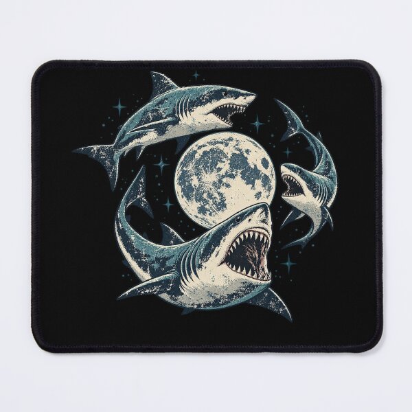 Item preview, Great White Sharks Full Moon Ocean Predator designed and sold by Kladhadredo.