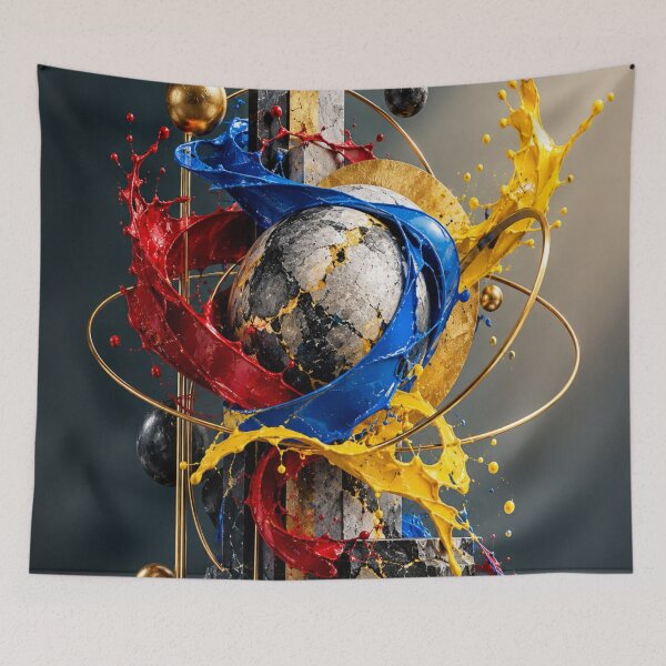 Item preview, Abstract planet paint splash designed and sold by urbanshop7.