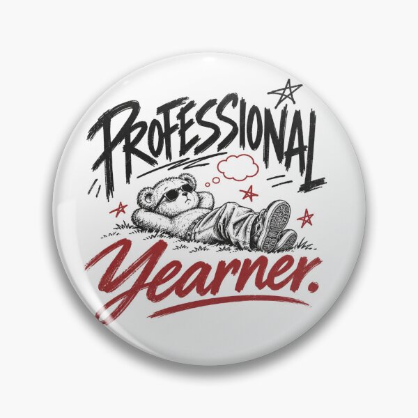 Item preview, Professional Yearner Teddy Bear  Funny Overthinker Vintage Y2K Streetwear, Dreamer Aesthetic Retro designed and sold by CyberArtistOne.