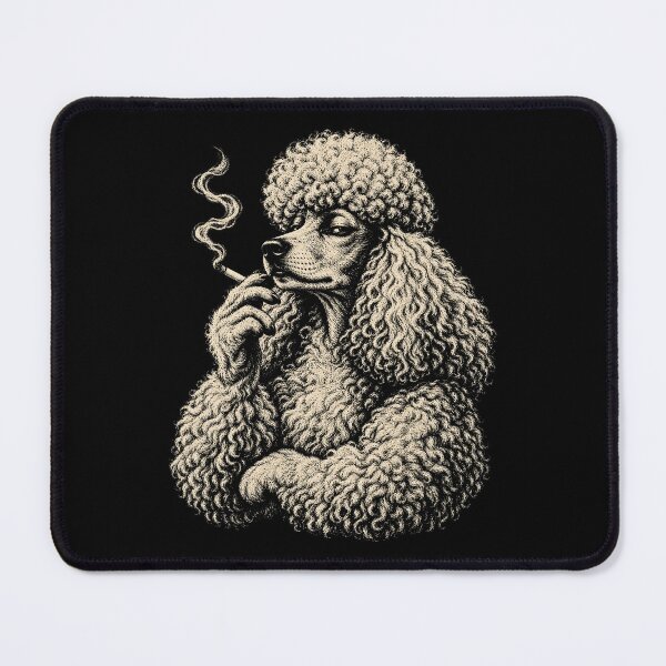 Item preview, Smoking Poodle Funny Vintage Grunge Dog designed and sold by Kladhadredo.