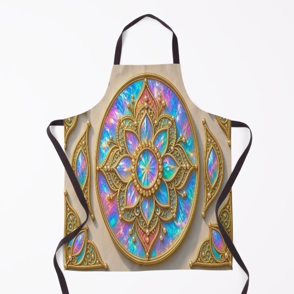 Item preview, Holographic Opal Mandala Stained Glass Art designed and sold by Breezes-of-Ida.