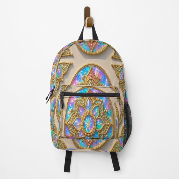Item preview, Holographic Opal Mandala Stained Glass Art designed and sold by Breezes-of-Ida.