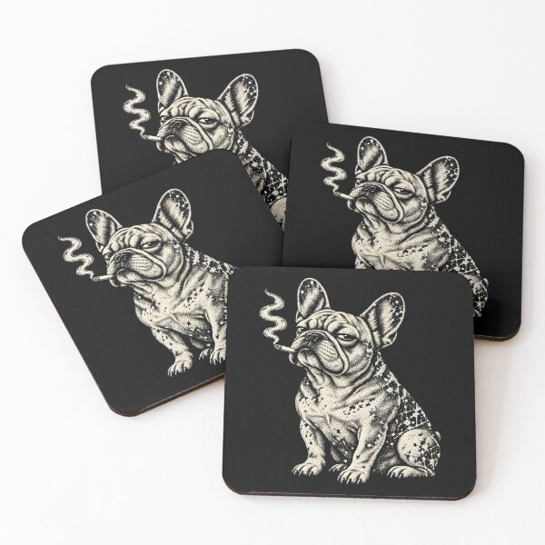Item preview, Smoking French Bulldog Funny Vintage Grunge Dog designed and sold by Kladhadredo.