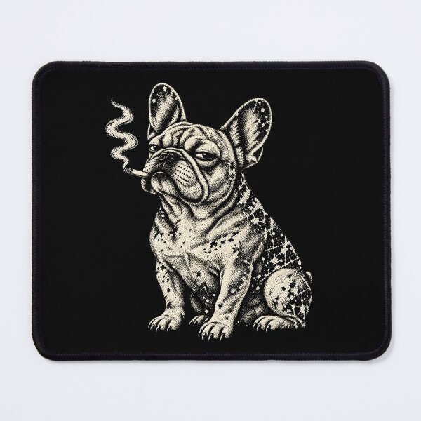 Item preview, Smoking French Bulldog Funny Vintage Grunge Dog designed and sold by Kladhadredo.