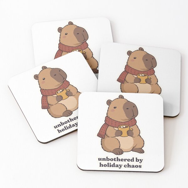 Item preview, Capybara Christmas Unbothered by Holiday Chaos designed and sold by OuqCreations.