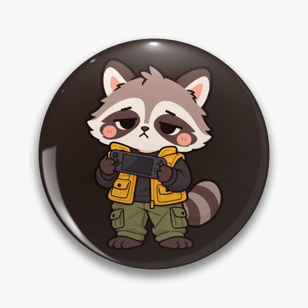 Item preview, Chill Raccoon Handheld Gamer designed and sold by ImagenFusionP.
