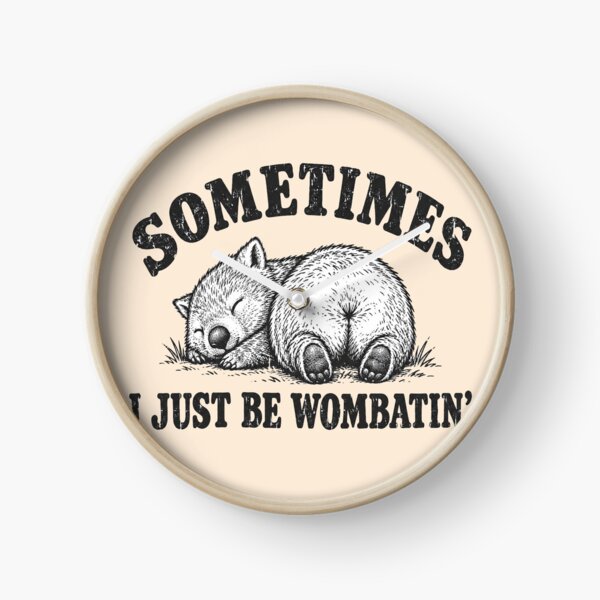 Item preview, Sleepy Wombat Funny Napping Butt Retro Australia designed and sold by Yellowriversss.
