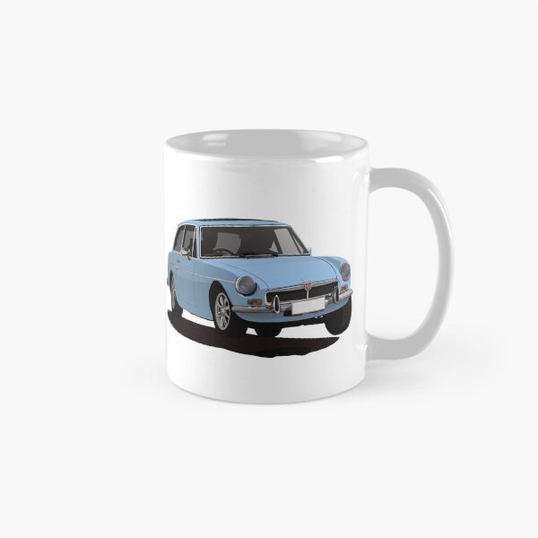 Aperçu de l'œuvre MG MGB GT Coupé bleu clair créée et vendue par knappidesign.