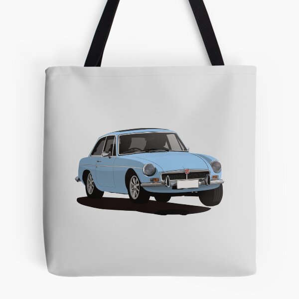 Aperçu de l'œuvre MG MGB GT Coupé bleu clair créée et vendue par knappidesign.
