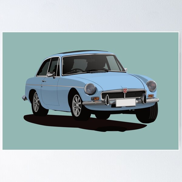 Item preview, Light Blue MG MGB GT Coupe designed and sold by knappidesign.