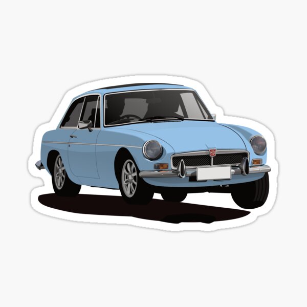 Artikelvorschau, Hellblaues MG MGB GT Coupé entworfen und verkauft von knappidesign.