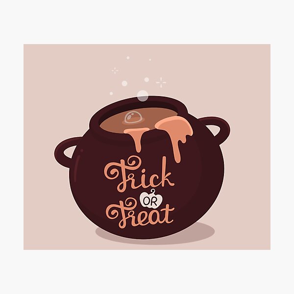 Aperçu de l'œuvre Chaudron de Farce ou Friandise - Potion d'Halloween Bouillonnante créée et vendue par Jackson-Will.