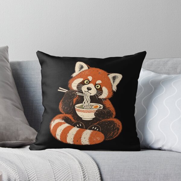 Item preview, Red Panda Eating Ramen Noodles Cute Japanese Food designed and sold by Kladhadredo.