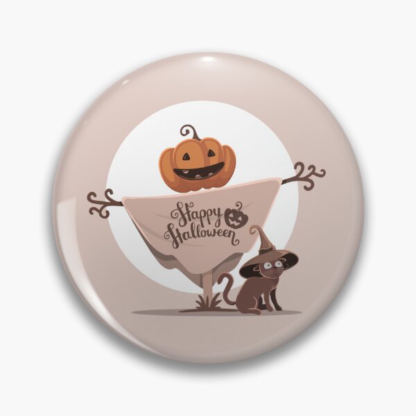Item preview, Pumpkin Scarecrow and Cat in Witch Hat Halloween designed and sold by Jackson-Will.