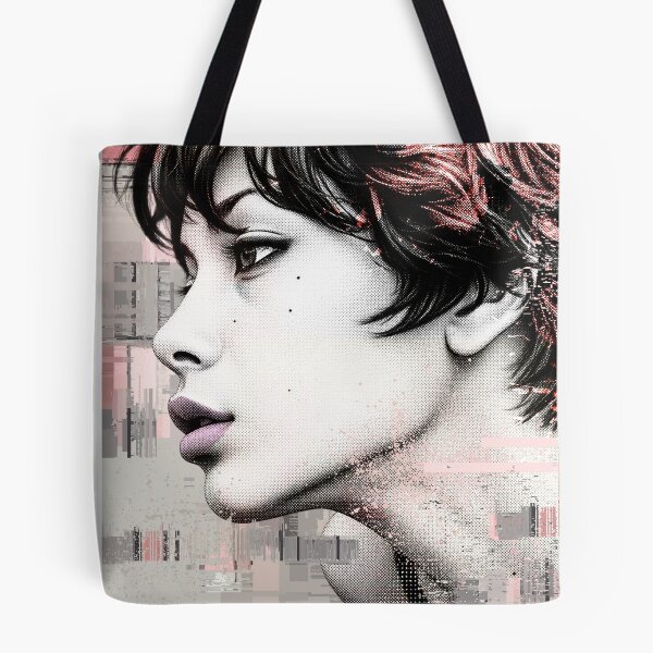Item preview, Pretty in Pink — Halftone Portrait Collage designed and sold by PIXEL POP DESIGNS - Beyond the Norm!.