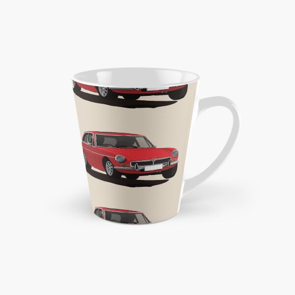 Artikelvorschau, Illustration eines roten MG MGB GT Coupés entworfen und verkauft von knappidesign.