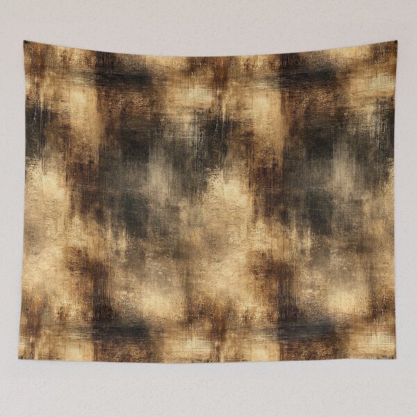 Item preview, Smoky Charcoal and Gold Weathered Plaster Art designed and sold by Piotrek0001.
