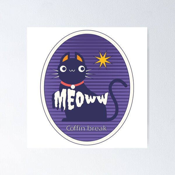 Item preview, Meoww Coffin Break - Cute Black Cat Halloween designed and sold by Jackson-Will.