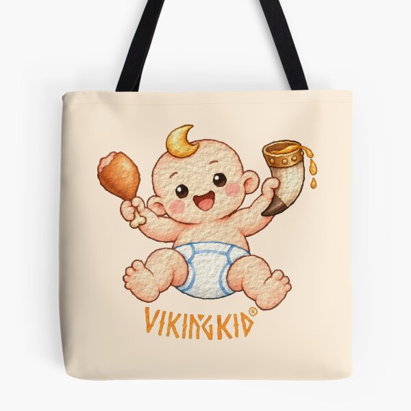 Item preview, Viking Baby Eating - Cute Feasting Valhalla Kid Warrior designed and sold by VikingKid.