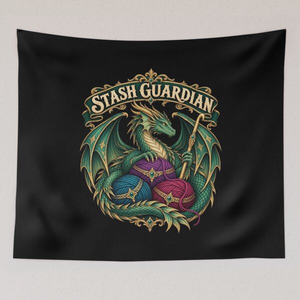 Item preview, Stash Guardian Fantasy Dragon Crochet designed and sold by Text2tee.