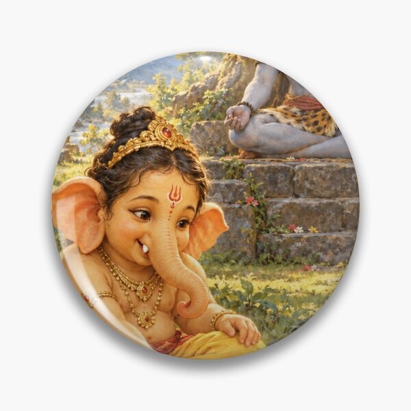Item preview, Bala Ganesha jugando con Mushak - Lord Shiva meditando designed and sold by Homyar.