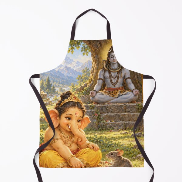 Item preview, Bala Ganesha Playing with Mushak — Lord Shiva Meditating designed and sold by Homyar.